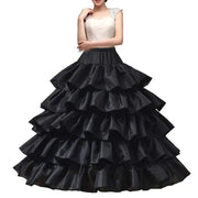 Full Shape Hoop Skirt 5 Ruffles Layers Ball Gown Petticoat Underskirt Slip for Wedding Dress Adjustable Waist