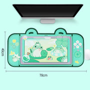 Large Kawaii Gaming Mouse Pad Cute Pink Purple Sakura Bunny Desk Pad Water Proof Nonslip Laptop Desk Accessories for Gaming