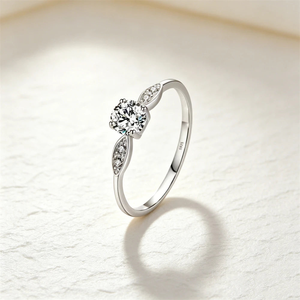 2026 New 925 Silver Sun Star Moon Bow Ring, Size 6 7 8 9, Suitable for European Women's Original Charm High Jewelry Gifts