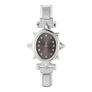 New Vintage Men Women's High Quality Oval Shape Stainless Steel Watch Bracelet Fit 9mm DIY Italian Charm Bangle Jewelry Gifts