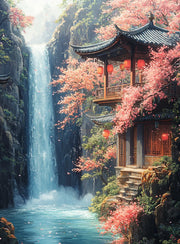 Cherry Blossom Paint-by-Number Canvas Kit