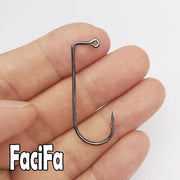 100 pcs 90 Degree Jig Fly Tying Strong Wire Saltwater Freshwater Fish Hook Aberdeen jig fishing size 6 4 2 1 1/0 to 4/0#