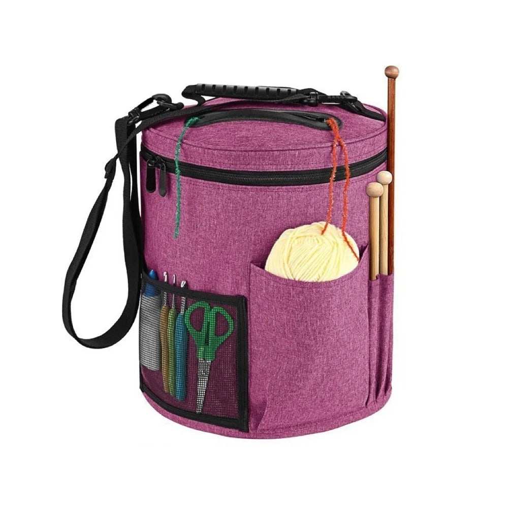 600D Oxford Yarn Storage Bag with Shoulder Strap — 26.5 × 31.5 cm