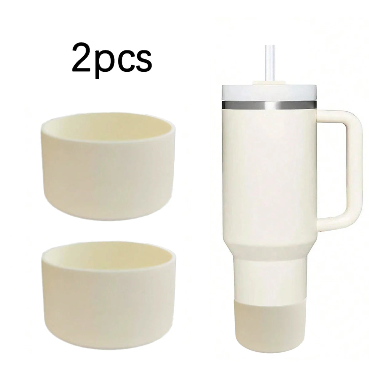 Silicone Tumbler Base Covers — 7.5 cm Fit, Selected 1- or 2-Piece Pack