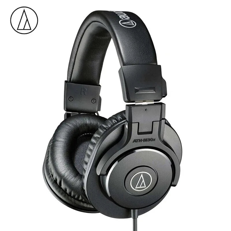 Audio-Technica ATH-M30X Over Ear Closed Back Studio Recording Headset Wired Headphones Professional Monitor Headphones Ath M30x