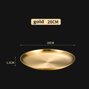 Round Stainless Steel Serving Tray