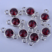 12pcs/lot Colorful Birthstone Charms 11mm*19mm Acrylic double charms for Diy Statement Necklace and Bracelet A003