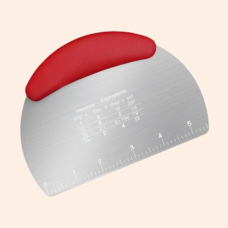 Stainless Steel Curved Dough Bench Scraper — 1 Piece