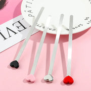 Stainless Steel Heart Bookmark — 1 Piece
