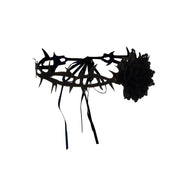 Gothic Style Choker Necklace For Women Personalized Lace Rose Blossom Neck Chain Niche Lolita Neck Accessory Halloween Jewelries