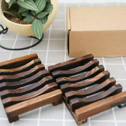 Soap Box Natural Bamboo Dishes Bath Soap Holder Bamboo Case Tray Wooden Prevent Mildew Drain Box Bathroom Washroom Tools