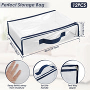 6/12Pcs Bed Sheet Storage Bags PVC Waterproof Clothes Blankets Packing Box Waterproof Dustproof Clear Zippered Pillow Bedding