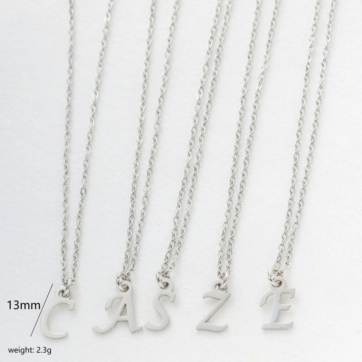 Chamica Initial Necklaces for Women, Dainty A-Z Pendant Letter Charm Necklace Personalized Name Necklaces for Women Jewelry