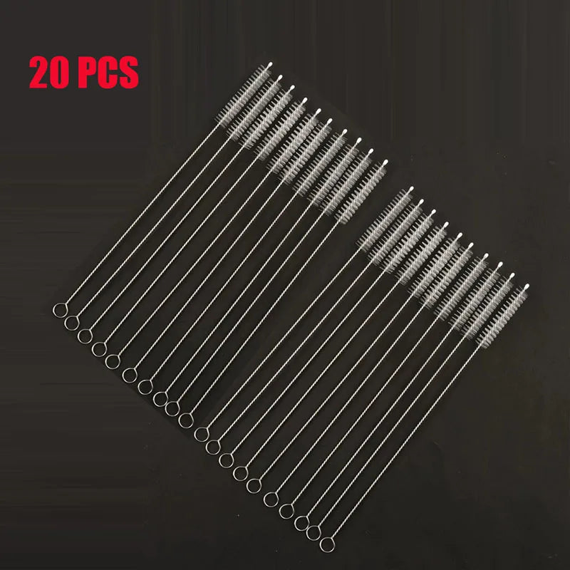 Nylon Straw-Cleaning Brushes with Steel Handles — Selected Pack or Set