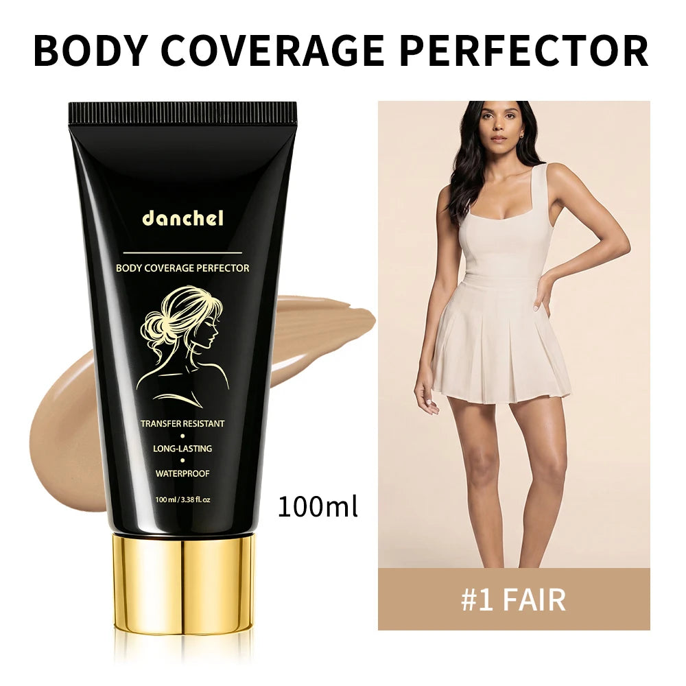 100ml Body Leg Concealer Waterproof Anti Transfer Cover Tattoo Scar Varicose Veins Even Skin Tone Wheat Tan Foundation