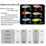 Aorace 5pcs/box Metal VIB 3/7/10/15/20g Fishing Lure Vibration Spoon Hard Baits Crankbait Wobbler Swimbait Cicada VIB Tackle