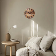 Wood-Look Quartz Wall Clock — 10–16 Inches, Battery Not Included