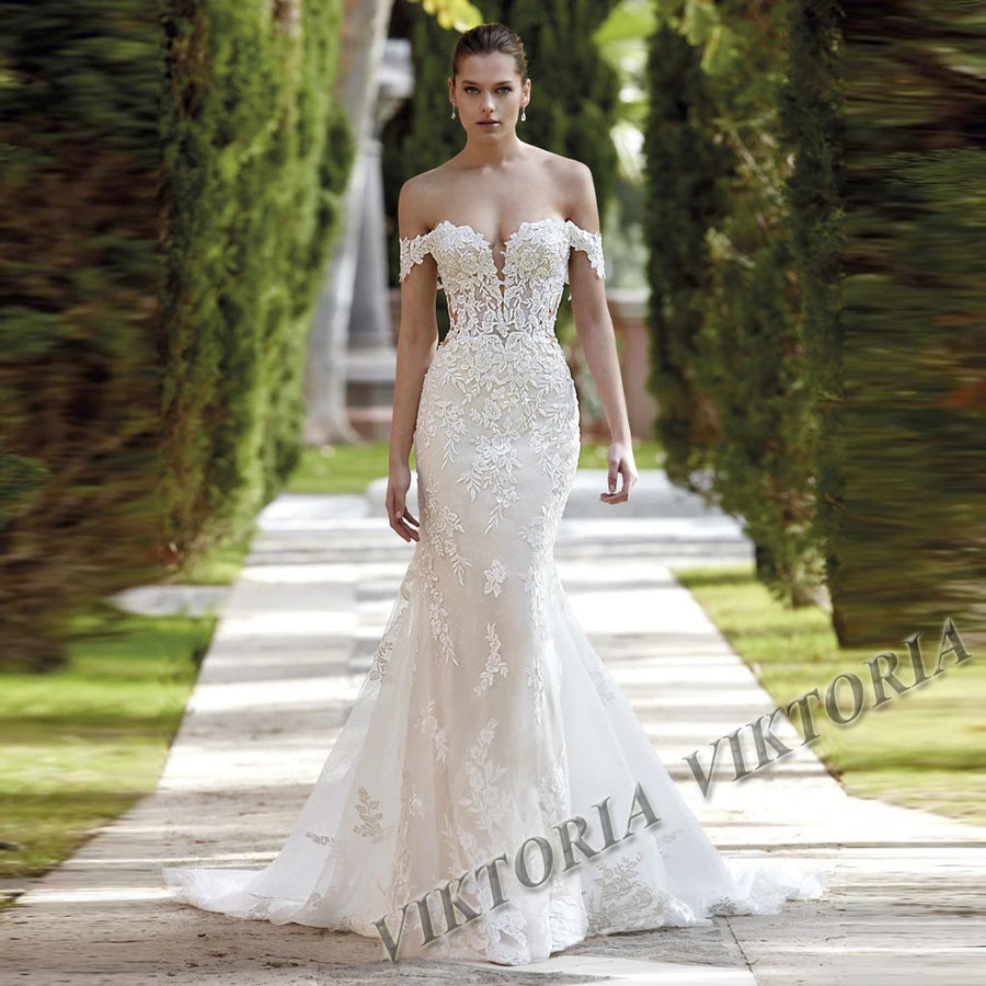Off-Shoulder Mermaid Wedding Dress