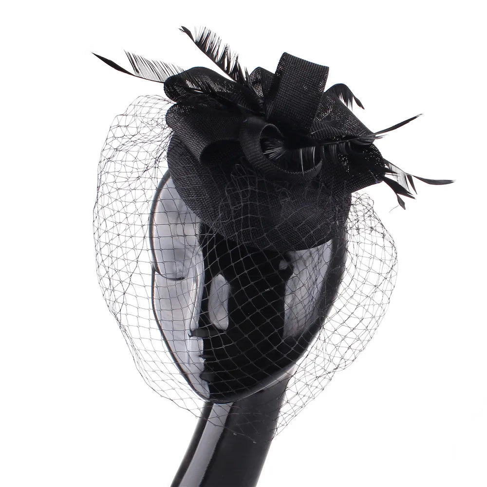 Women's Fascinator Hat Imitation Sinamay Feather Tea Party Pillbox Flower Derby Millinery Church Cocktail Headwear New Design