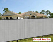 Green Fence Privacy Screen Windscreen Cover Fabric -Backyard Privacy Fence, Balcony Deck Privacy Screen with Bindings & Grommets