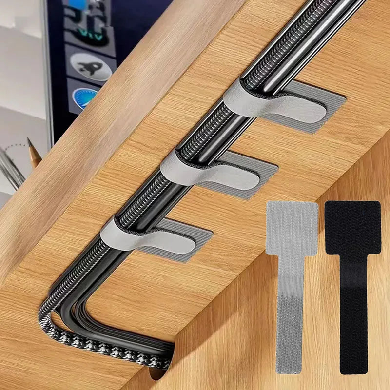 Reusable Nylon Cable-Organizing Straps — 5, 10 or 20 Pieces