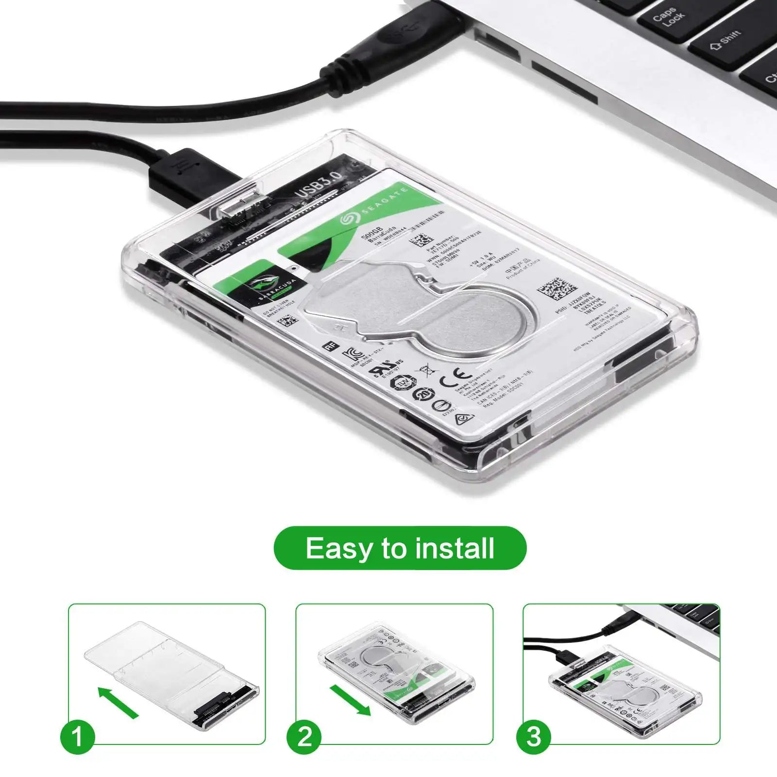 USB 3.0/Type C to SATA III Hard Disk Case for 2.5 inch HDD SSD External Hard Drive Enclosure Harddisk Boxs Support UASP HDD Box