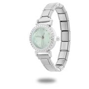 Fashion Luxury DIY 9MM Charm Stainless Steel Shiny Round Square Watch Bracelet Bangle High Quality Y2K Watch Head Christmas Gift