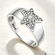 2026 New 925 Silver Sun Star Moon Bow Ring, Size 6 7 8 9, Suitable for European Women's Original Charm High Jewelry Gifts
