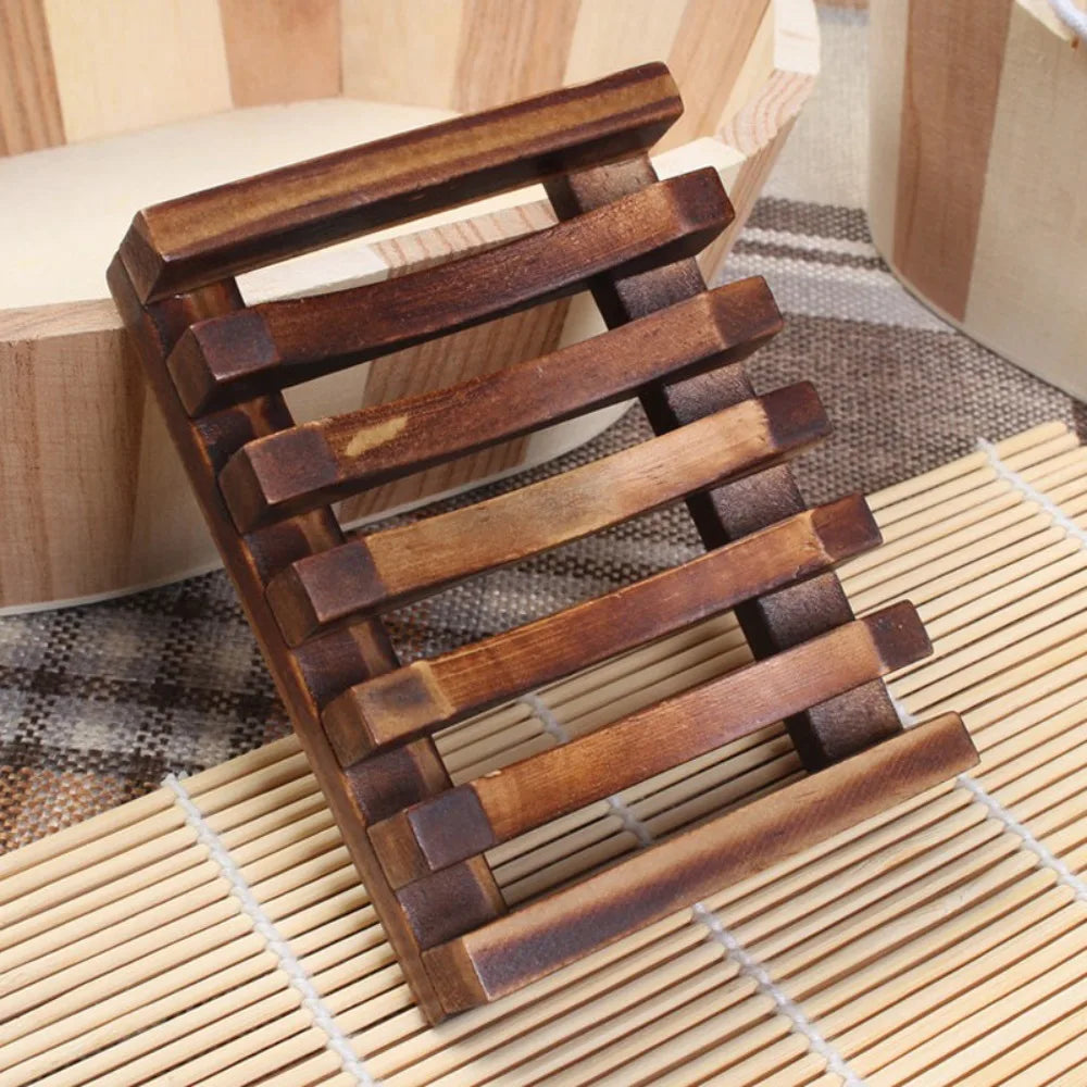 New Wood Soap Box Natural Wooden Bath Soap Holder Creative Fashion Tray Prevent Mildew Drain Box Kitchen Bathroom Washroom Tools