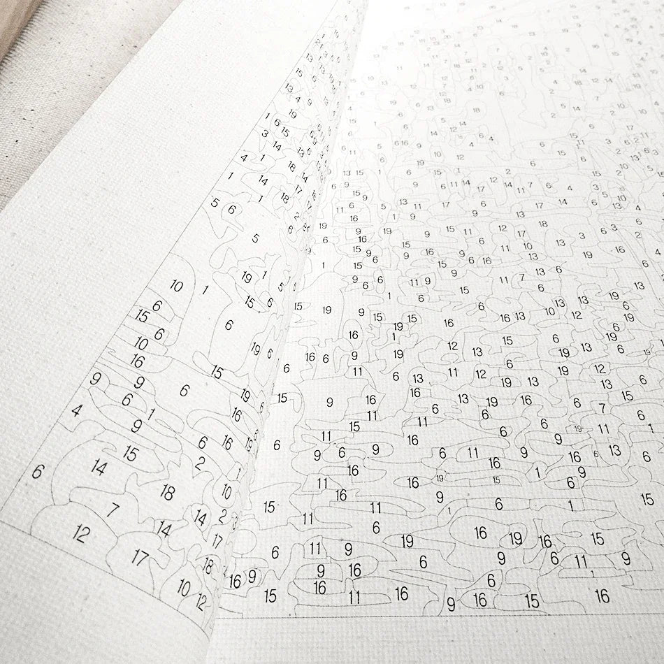 Cherry Blossom Paint-by-Number Canvas Kit