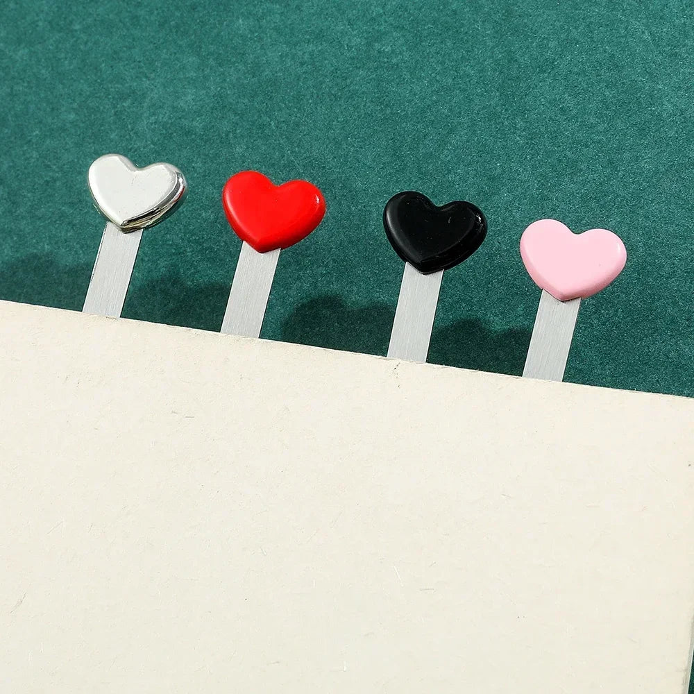 Stainless Steel Heart Bookmark — 1 Piece