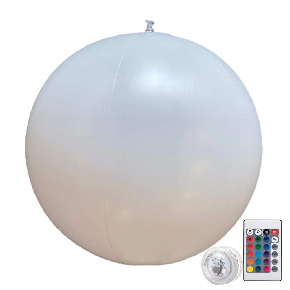 1-4PCS Floating Pool Lights with 16 Colors LED Glowing Inflatable Beach Balloon 20cm Waterproof Outdoor Swimming Pool Ball Light