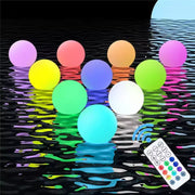 1-4PCS Floating Pool Lights with 16 Colors LED Glowing Inflatable Beach Balloon 20cm Waterproof Outdoor Swimming Pool Ball Light