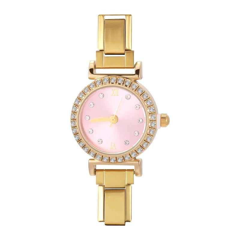 Fashion Luxury DIY 9MM Charm Stainless Steel Shiny Round Square Watch Bracelet Bangle High Quality Y2K Watch Head Christmas Gift