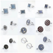 Fashion Man Clock-shaped Round Pattern Shirt Cufflinks Luxury Wedding Guests Gifts Fashion Jewelry Men Cuffs Factory Wholesale