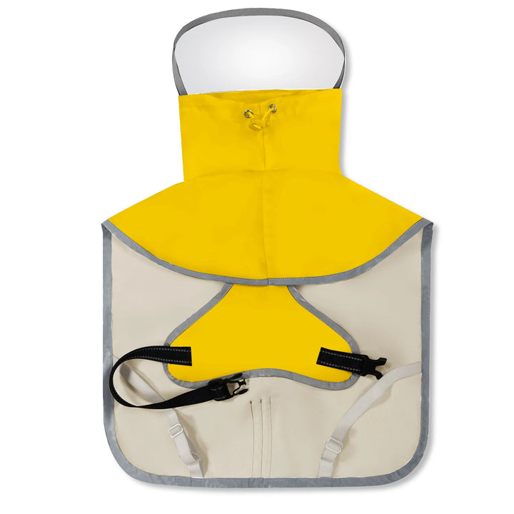 Polyester Hooded Dog Raincoat with Reflective Trim — L–6XL