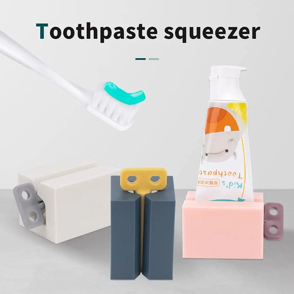 Toothpaste Squeezer Rolling Tube Toothpaste Squeezer with Frosted Handles Toothpaste Holder Stand Bathroom Organizer