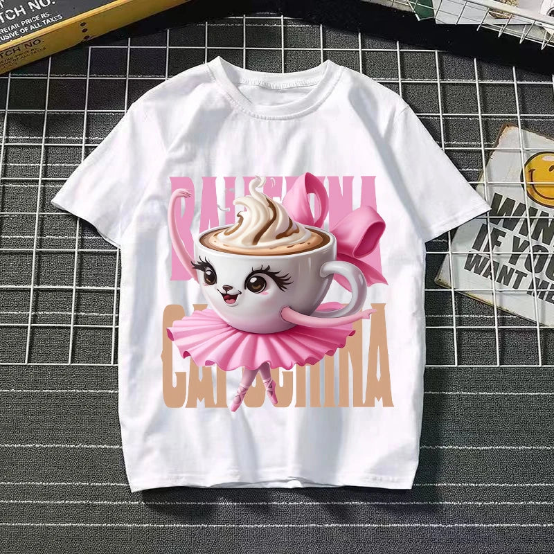 Tralalero Tralala Cotton T-shirt Kids Anime Tungtung Sahur Brainrot Tees Boy Girl Summer Short Sleeve Children Clothes Tops Gift