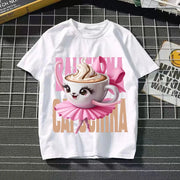 Tralalero Tralala Cotton T-shirt Kids Anime Tungtung Sahur Brainrot Tees Boy Girl Summer Short Sleeve Children Clothes Tops Gift