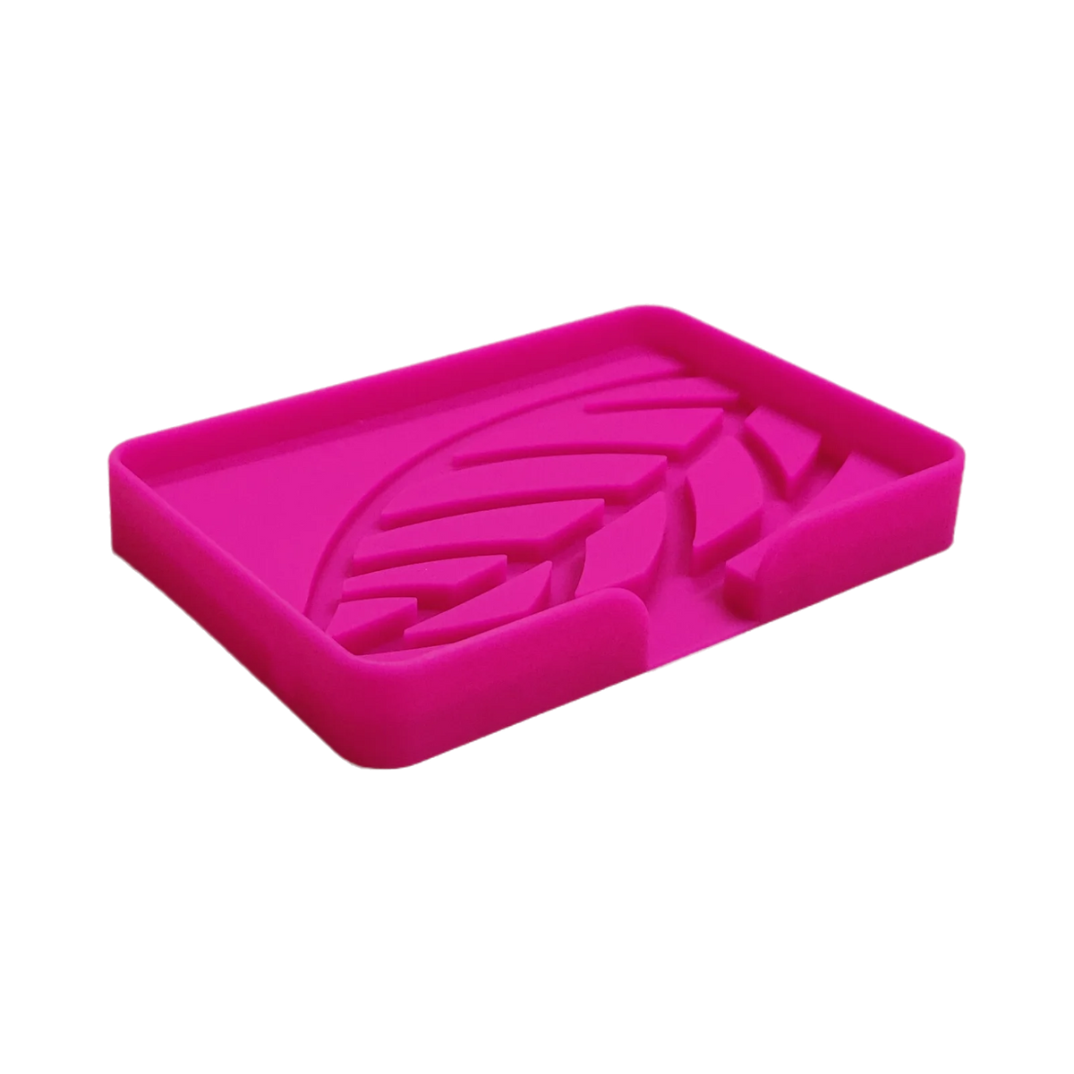 Leaf-Pattern Silicone Soap Dish — 12.5 × 8 cm, 1 Piece