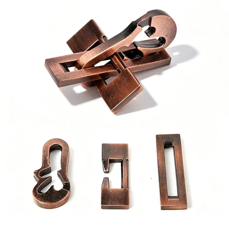 Novelty Gifts YangQin Lock Metal Brain Teaser Puzzles for Adults & Kids IQ Logic Training Disentanglement Take Apart Toys