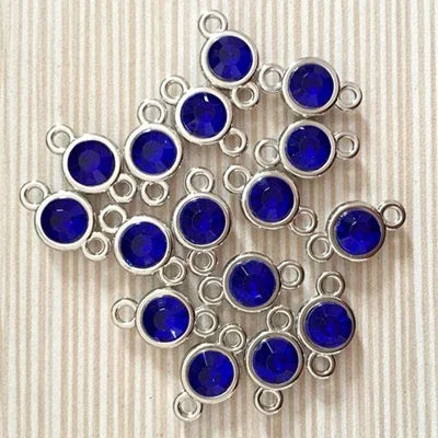 12pcs/lot Colorful Birthstone Charms 11mm*19mm Acrylic double charms for Diy Statement Necklace and Bracelet A003