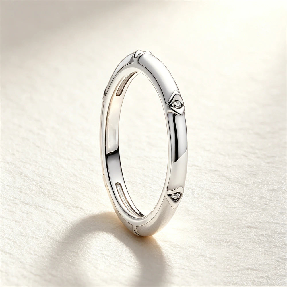 2026 New 925 Silver Sun Star Moon Bow Ring, Size 6 7 8 9, Suitable for European Women's Original Charm High Jewelry Gifts
