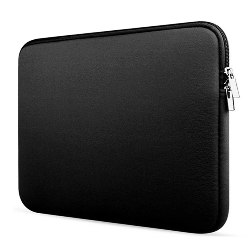 Solid-Color Cotton Laptop Sleeve — 13, 14–15 or 15.6 Inch Fit