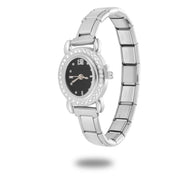 New Vintage Men Women's High Quality Oval Shape Stainless Steel Watch Bracelet Fit 9mm DIY Italian Charm Bangle Jewelry Gifts