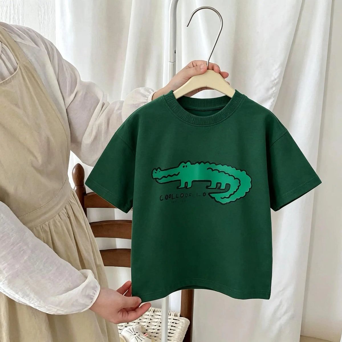 1-7 Age Girl Boy Clothing T-shirt Tops Short-sleeved Round Collar Casual Tshirts Children's Clothes Simple Versatile Kids Tshirt