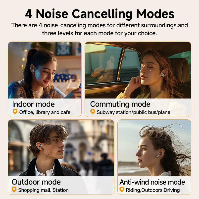 QCY MeloBuds Pro ANC Wireless Earphones Bluetooth 5.3 Hi-Res Audio with LDAC Earbuds 46dB Active Noise Cancellation Headphones