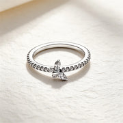 2026 New 925 Silver Sun Star Moon Bow Ring, Size 6 7 8 9, Suitable for European Women's Original Charm High Jewelry Gifts