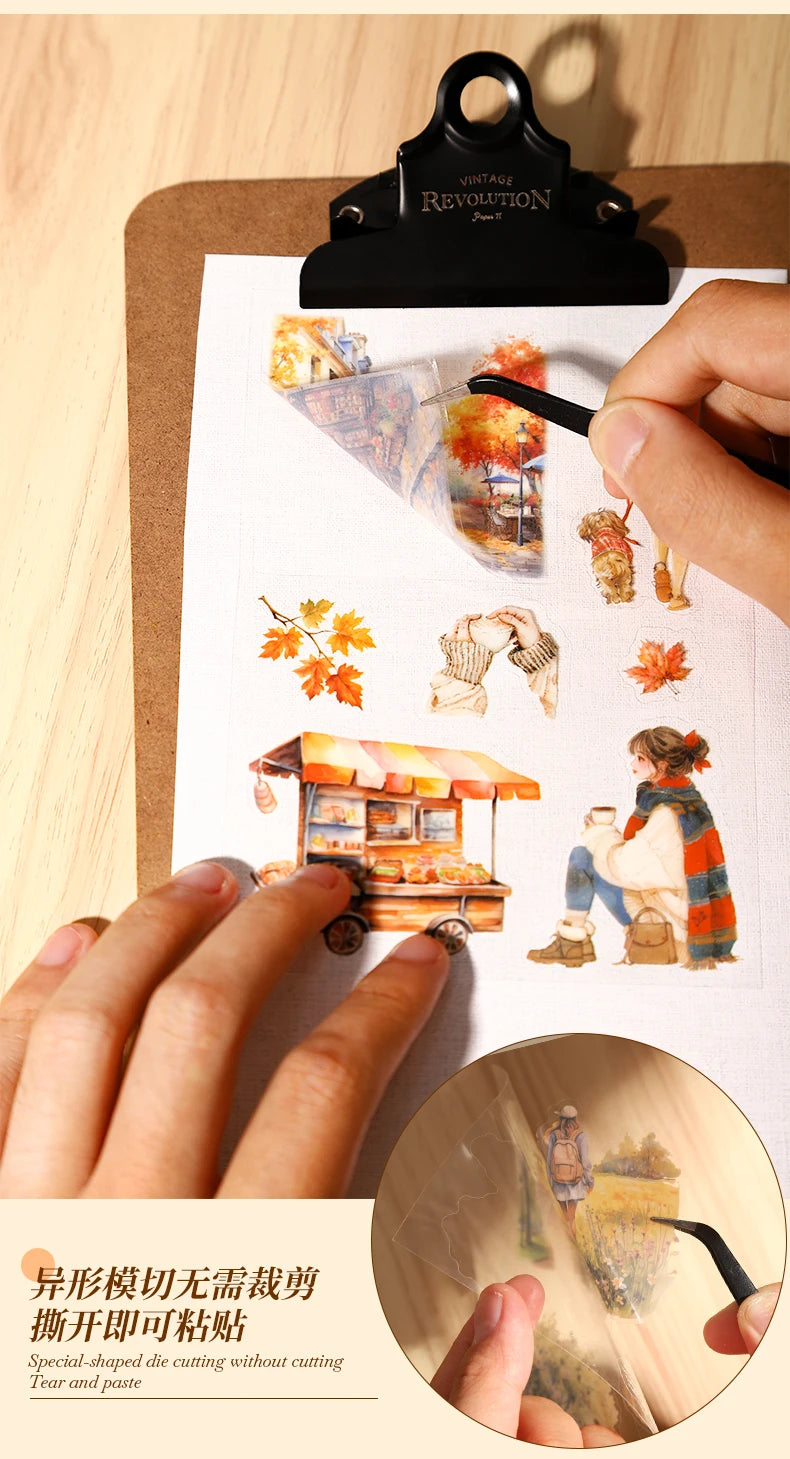 Seasonal Scenery PET Sticker Book — 20 Sheets, Selected Theme — product detail