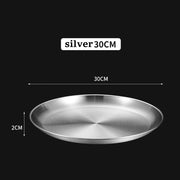 Round Stainless Steel Serving Tray